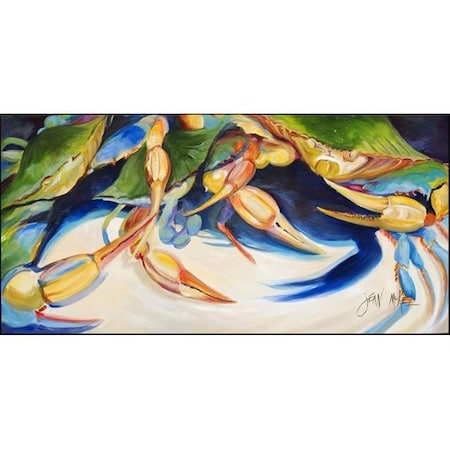 Carolines Treasures Carolines Treasures JMK1330HRM2858 Crab Dancing Crabs Indoor & Outdoor Runner Mat; 28 x 58 in. JMK1330HRM2858